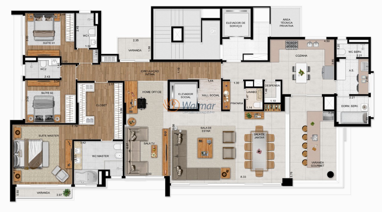 Apartamento, 4 quartos, 257 m² - Foto 10