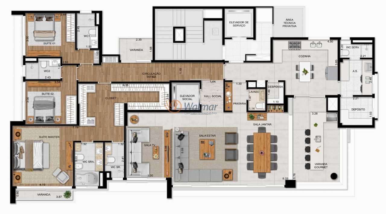 Apartamento, 4 quartos, 257 m² - Foto 9