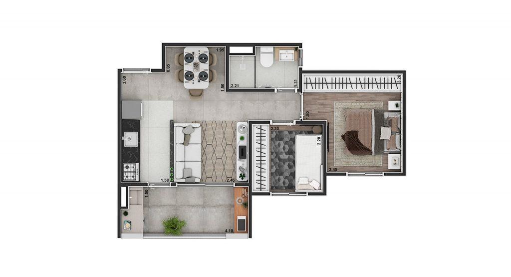 Apartamento, 2 quartos, 40 m² - Foto 19