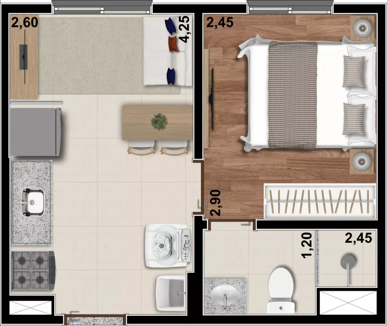 Apartamento, 1 quarto, 24 m² - Foto 19