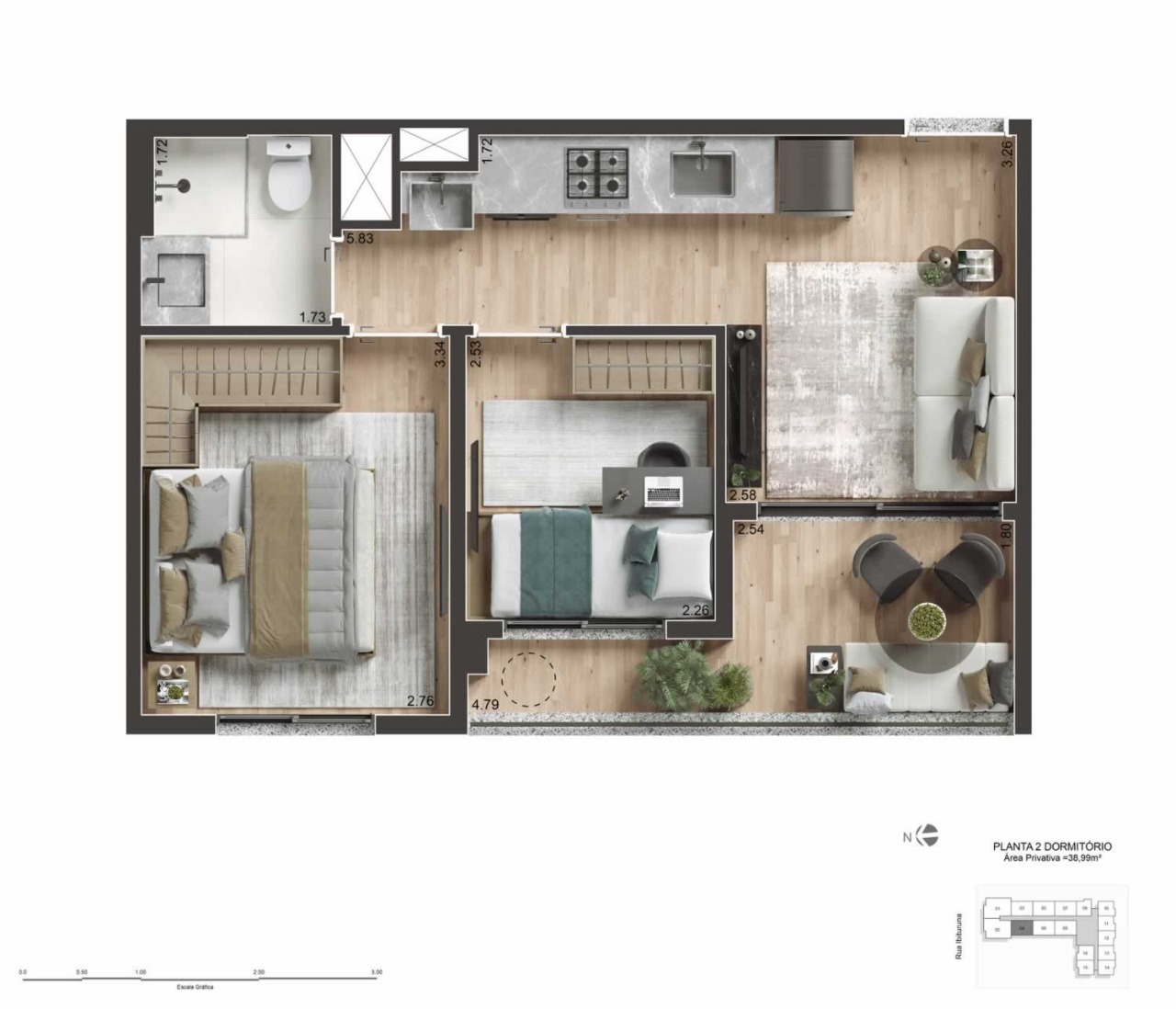 Apartamento, 1 quarto, 28 m² - Foto 18