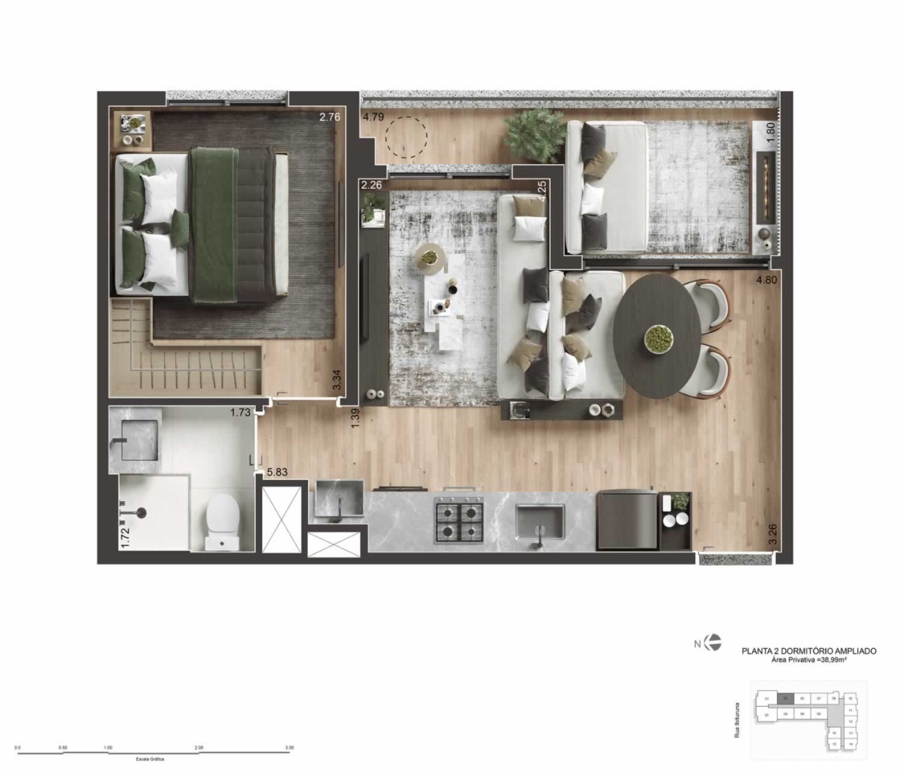 Apartamento, 1 quarto, 28 m² - Foto 19