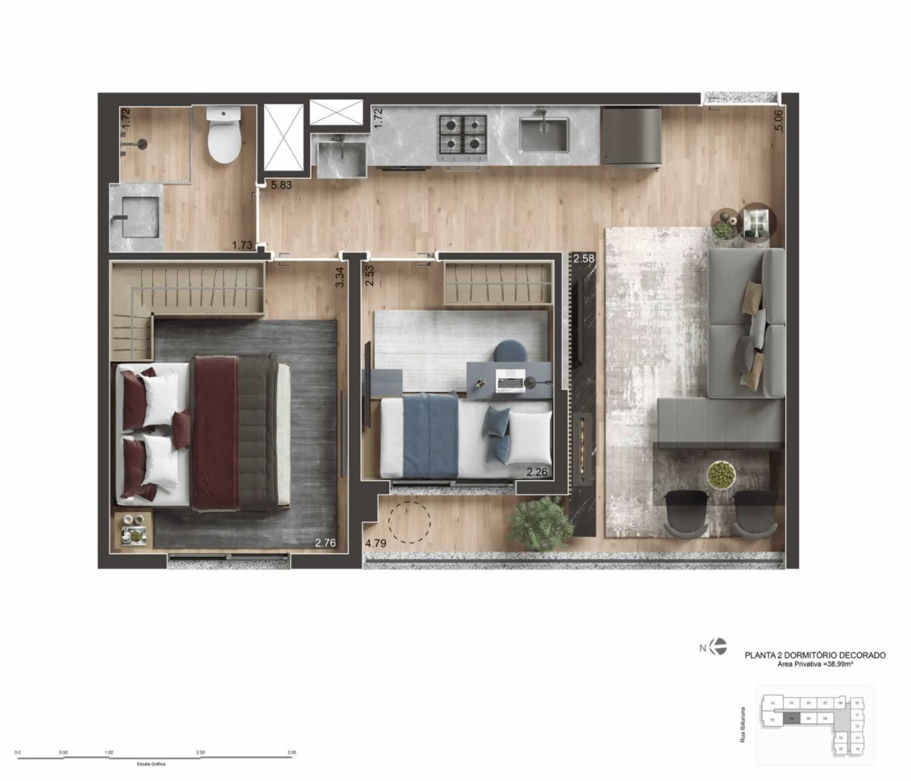 Apartamento, 1 quarto, 28 m² - Foto 20