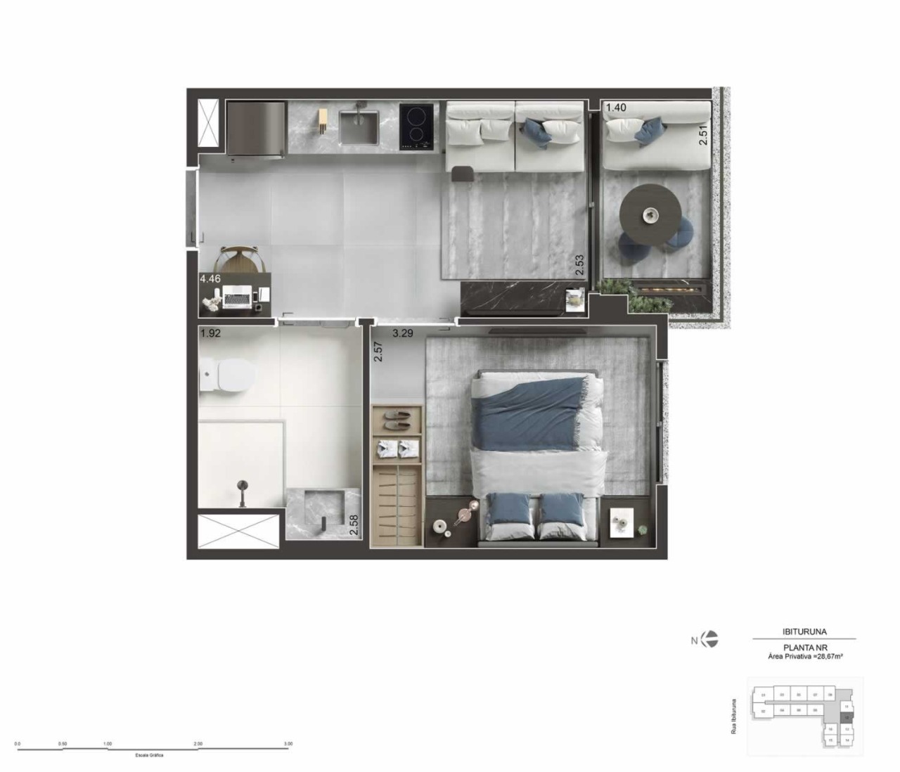 Apartamento, 1 quarto, 28 m² - Foto 22