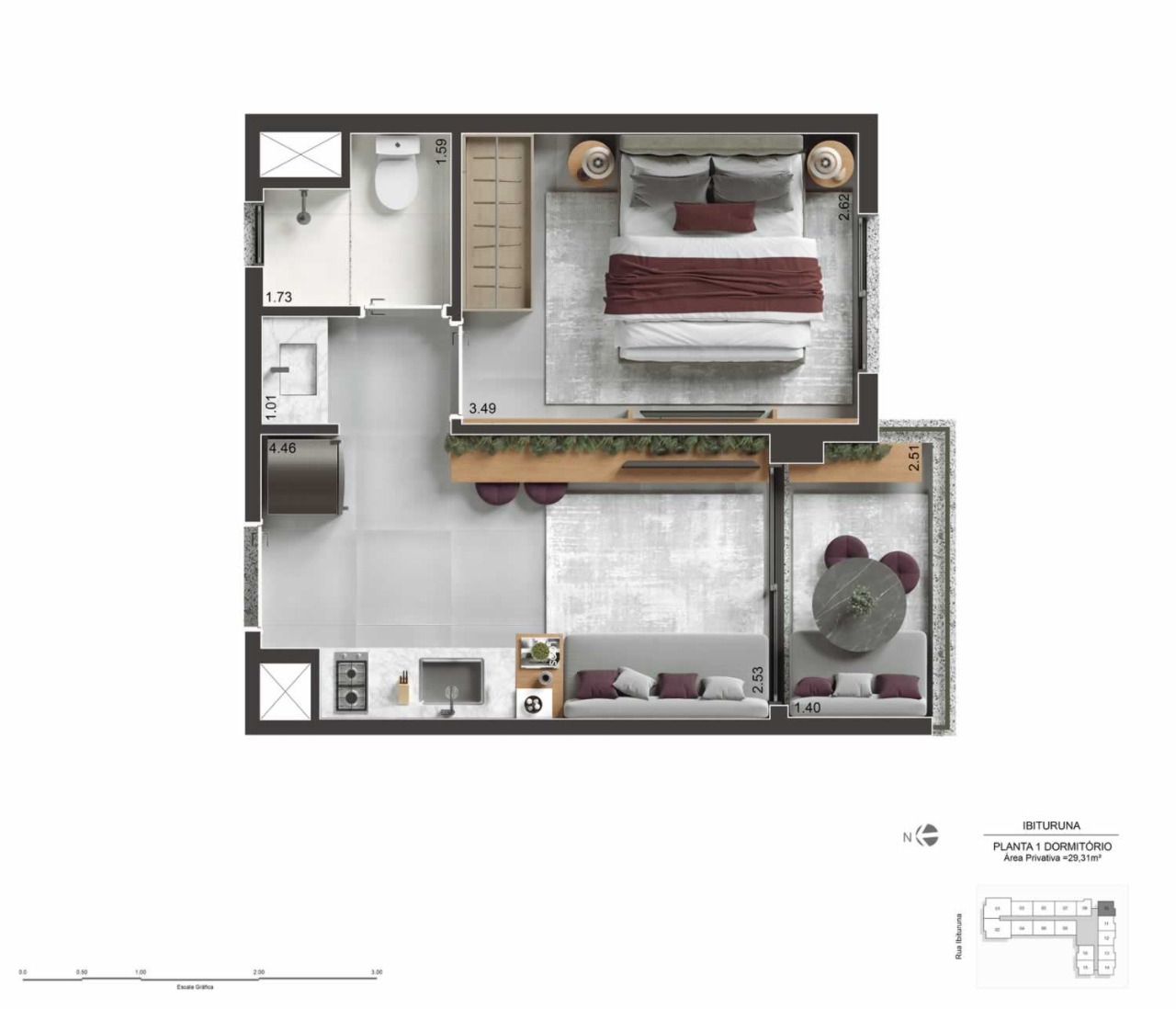 Apartamento, 1 quarto, 28 m² - Foto 21