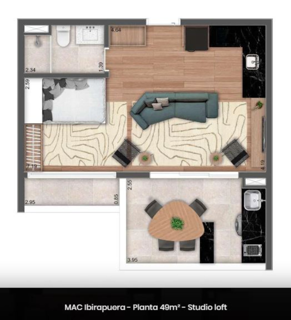 Apartamento, 1 quarto, 52 m² - Foto 21