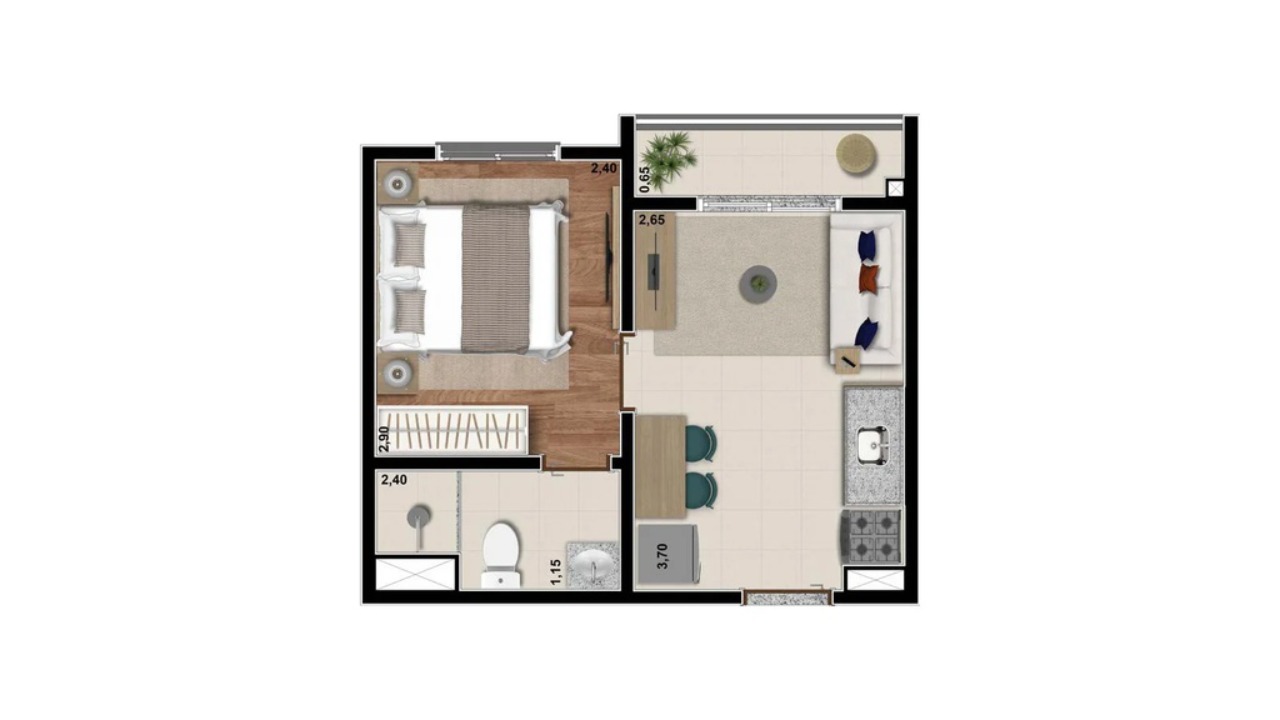 Apartamento, 1 quarto, 24 m² - Foto 13