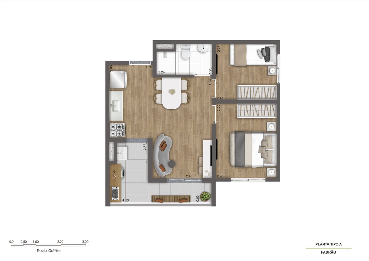 Apartamento, 2 quartos, 38 m² - Foto 22