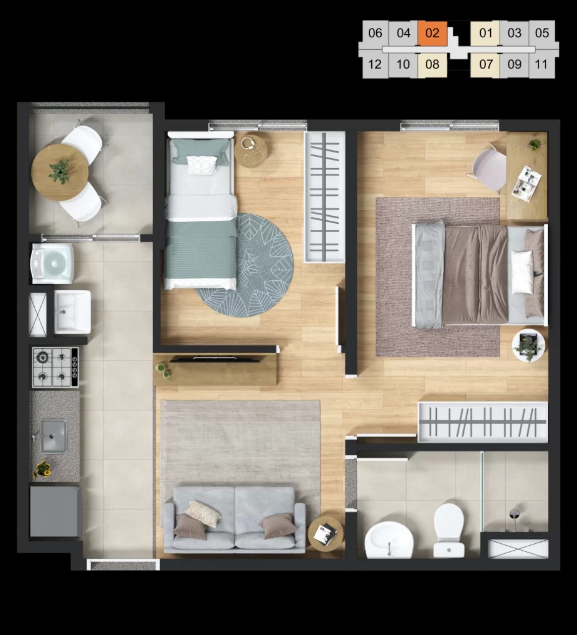 Apartamento, 2 quartos, 35 m² - Foto 18