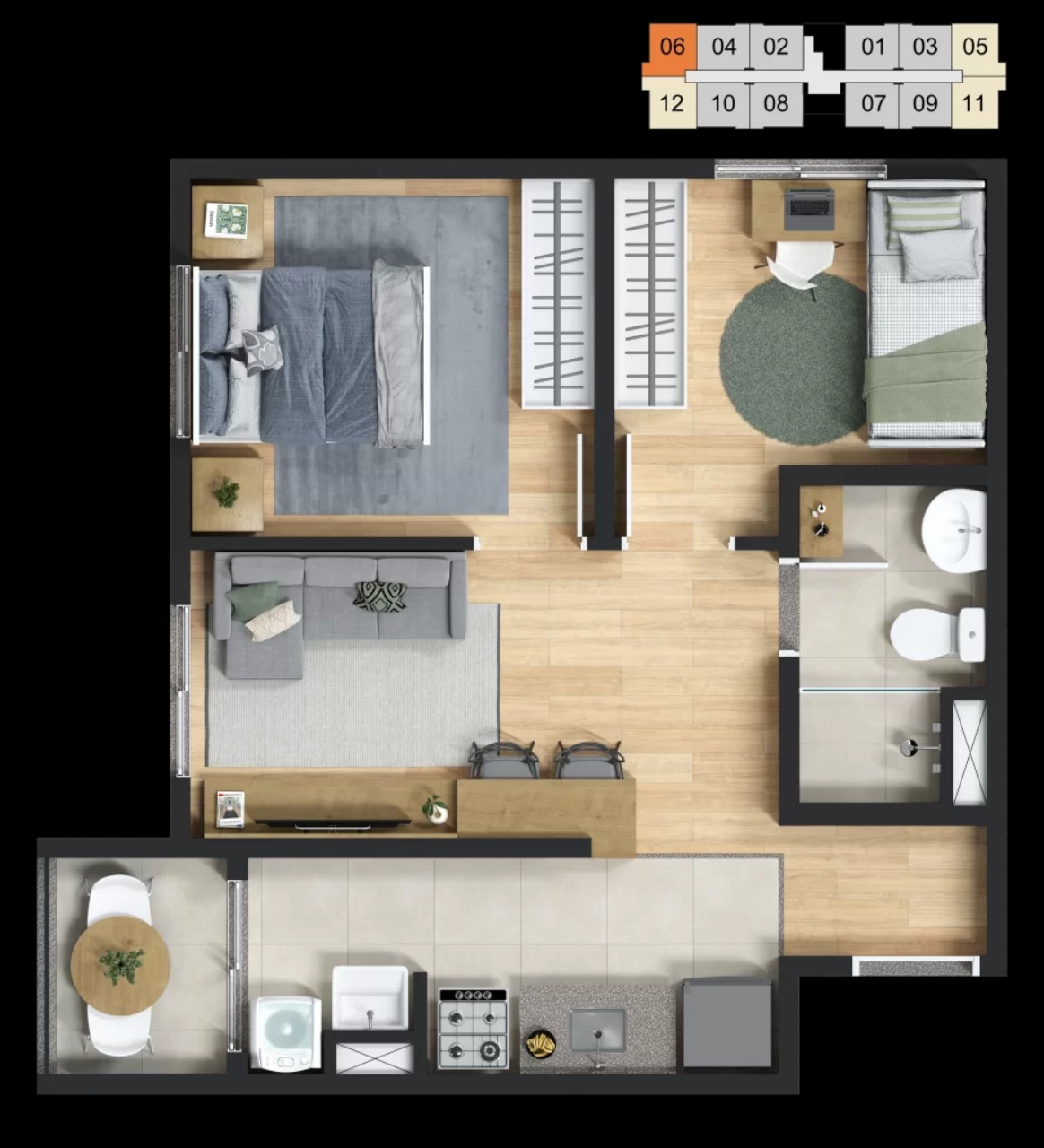 Apartamento, 2 quartos, 35 m² - Foto 20