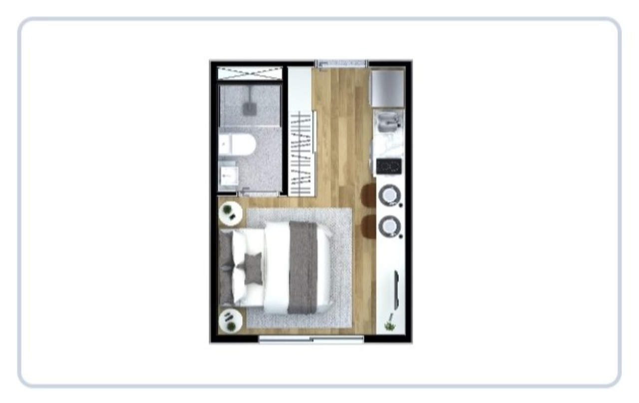 Apartamento, 1 quarto, 17 m² - Foto 8