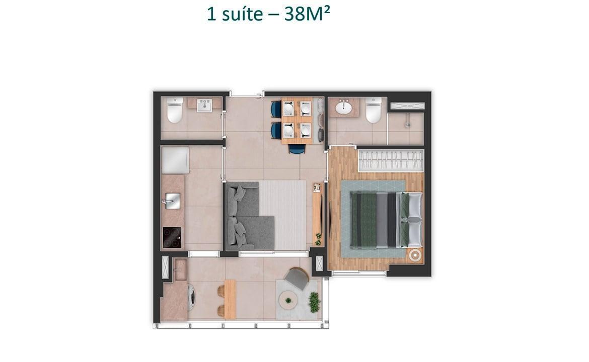 Apartamento, 1 quarto, 38 m² - Foto 58