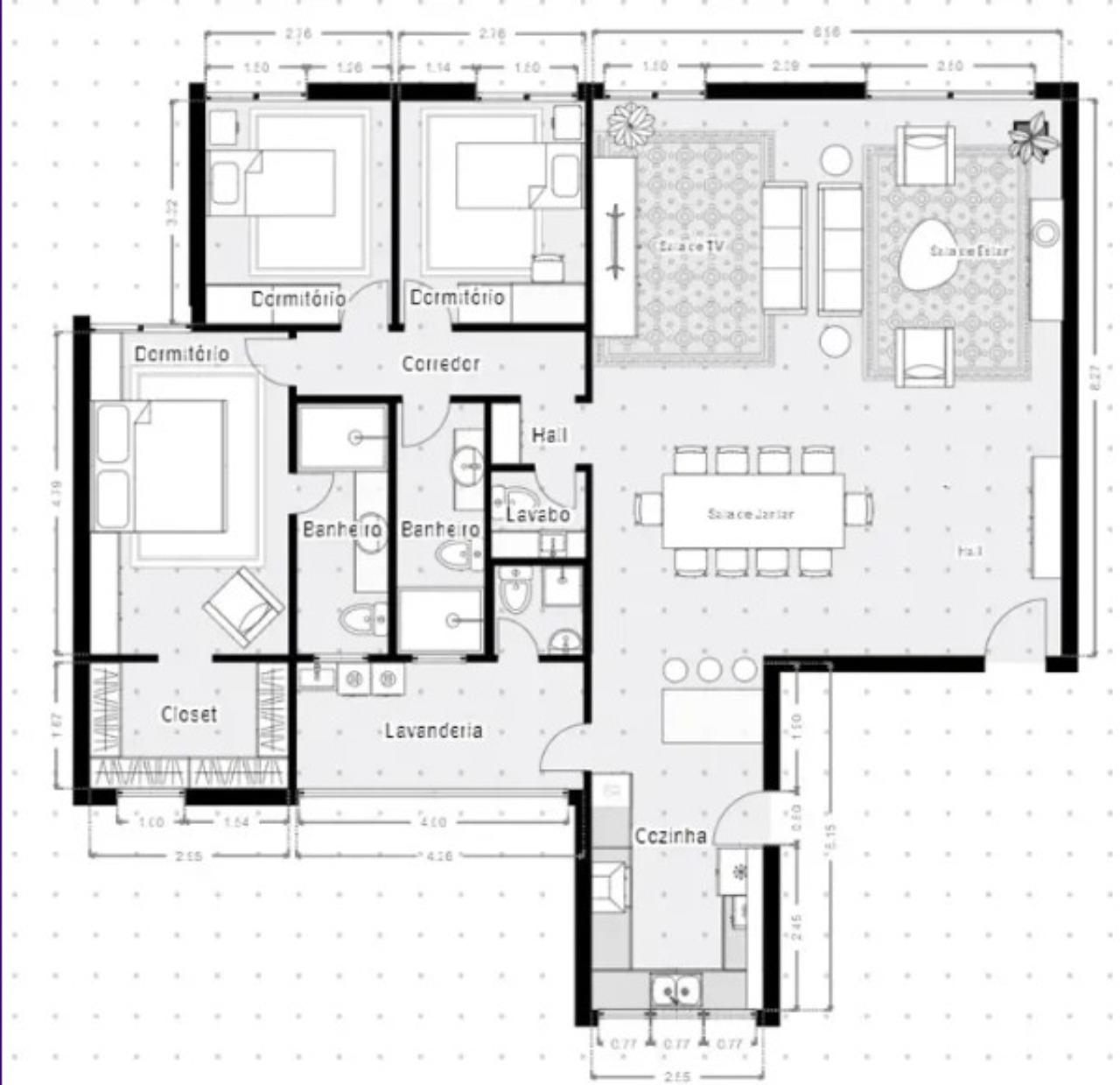 Apartamento, 3 quartos, 148 m² - Foto 3