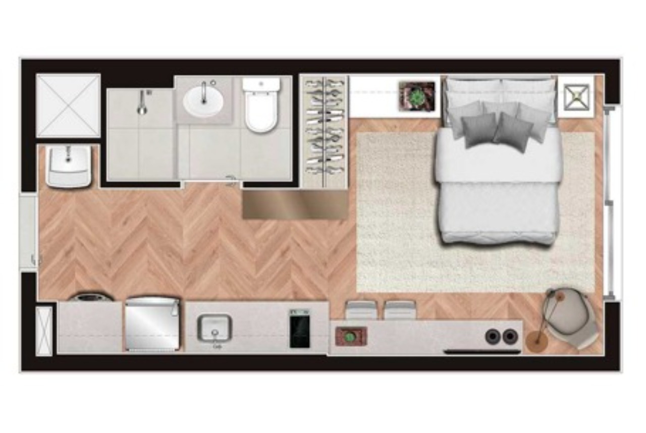 Flat/Apart Hotel, 1 quarto, 24 m² - Foto 22