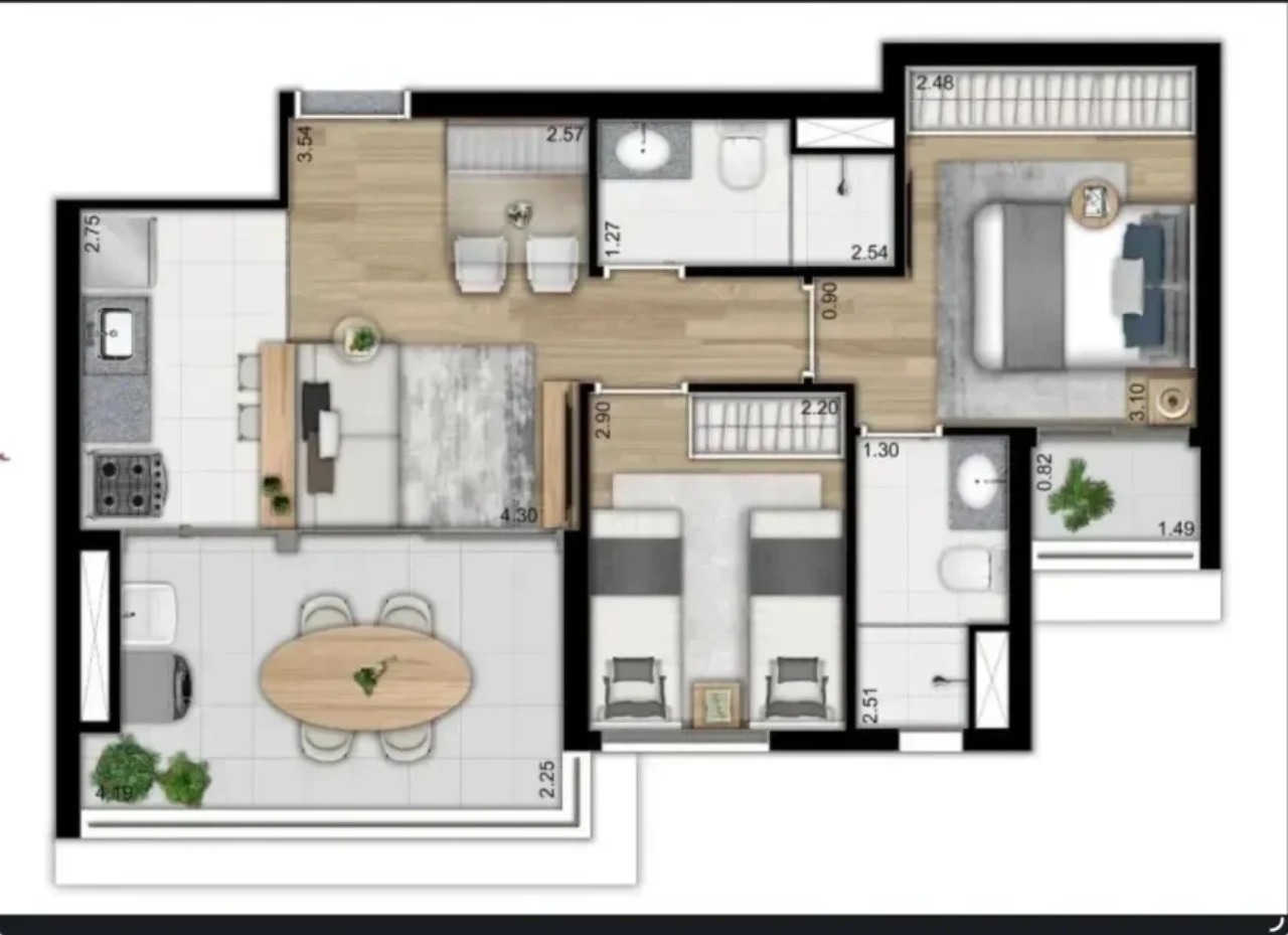 Apartamento, 2 quartos, 56 m² - Foto 12