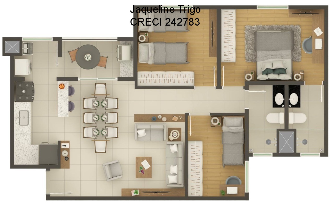 Apartamento, 3 quartos, 74 m² - Foto 2