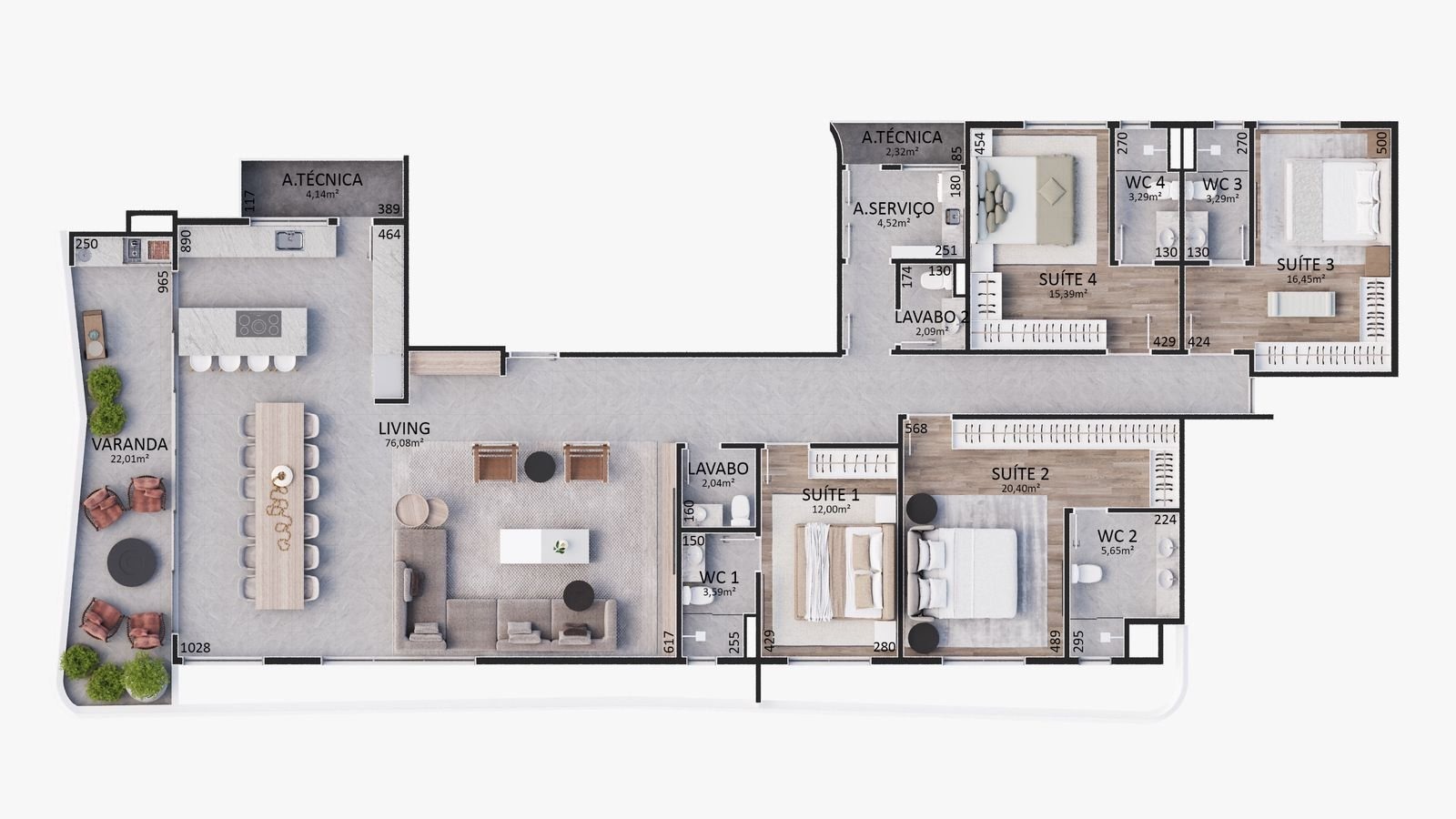 Imperdível! Apartamento à venda em Itajaí-SC, bairro Fazenda: 3 quartos, 3 suítes, 2 salas, 4 vagas de garagem, 144,43 m².