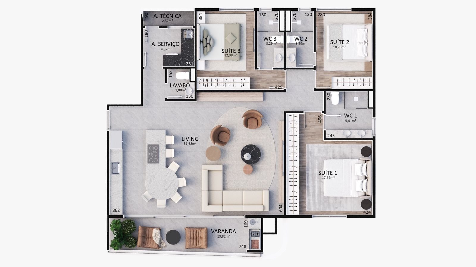 Imperdível! Apartamento à venda em Itajaí-SC, bairro Fazenda: 3 quartos, 3 suítes, 2 salas, 4 vagas de garagem, 144,43 m².