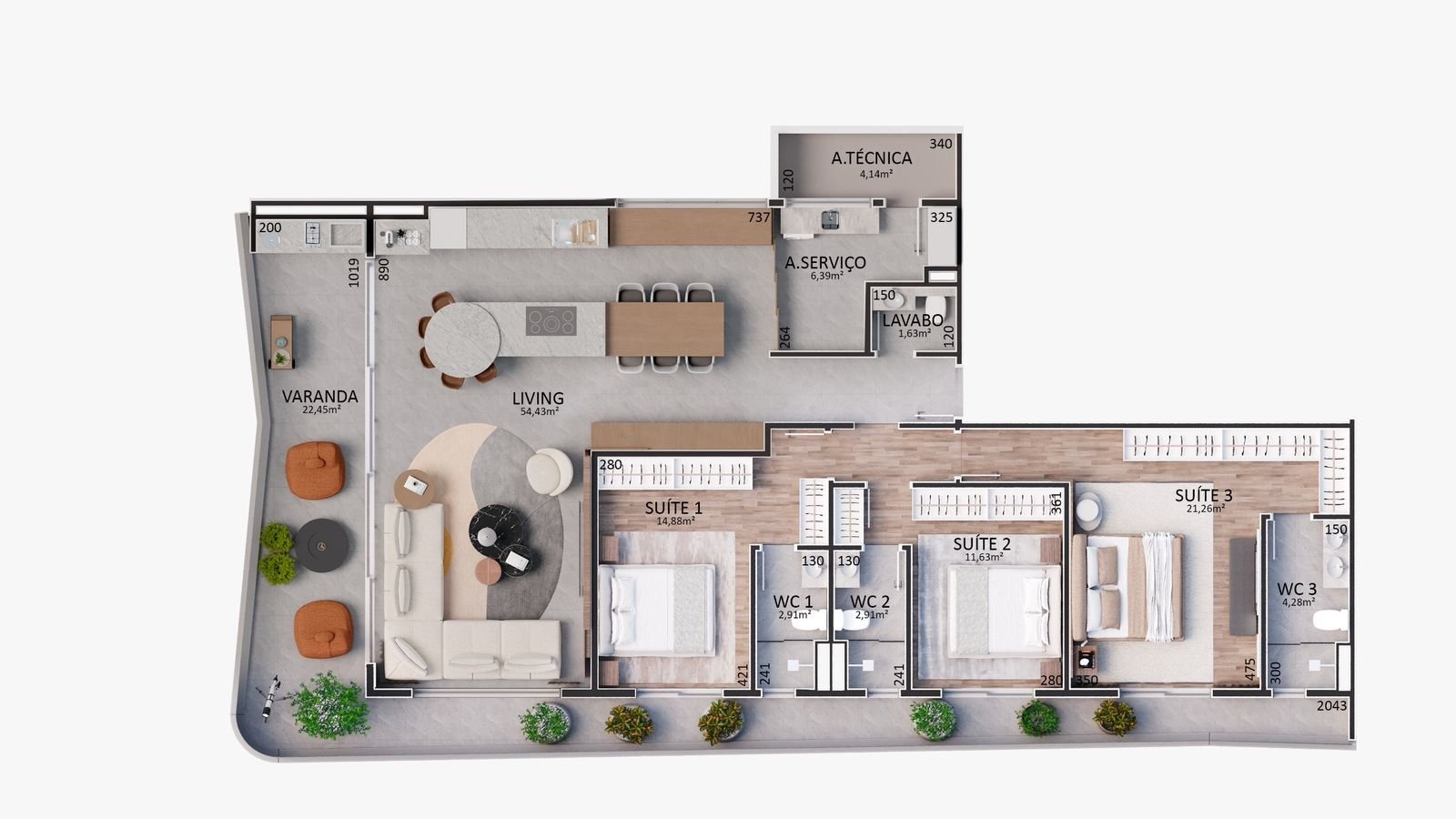 Imperdível! Apartamento à venda em Itajaí-SC, bairro Fazenda: 3 quartos, 3 suítes, 2 salas, 4 vagas de garagem, 144,43 m².