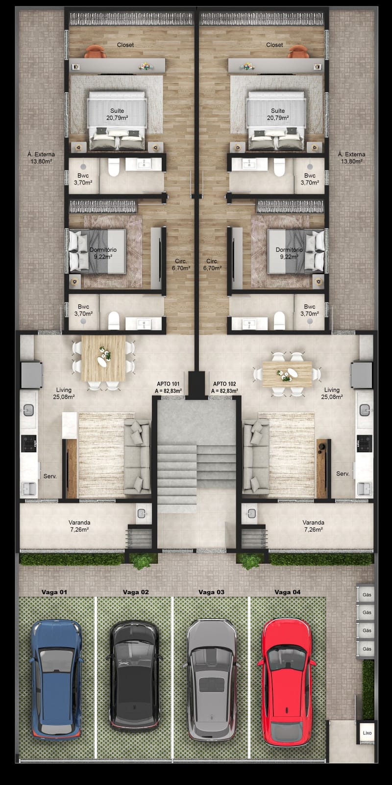 Apartamento à venda em Itajaí-SC, bairro Fazenda: 2 quartos, 1 suíte, 2 salas, 1 vaga e 91,25m² de área. Venha conferir!