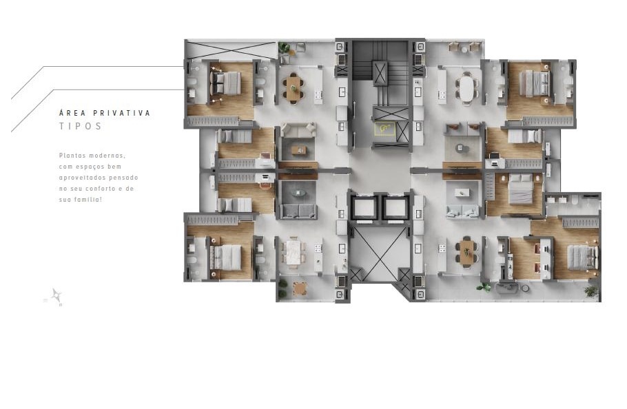 Apartamento à venda em itajaí-sc - são judas: 3 quartos, 1 s