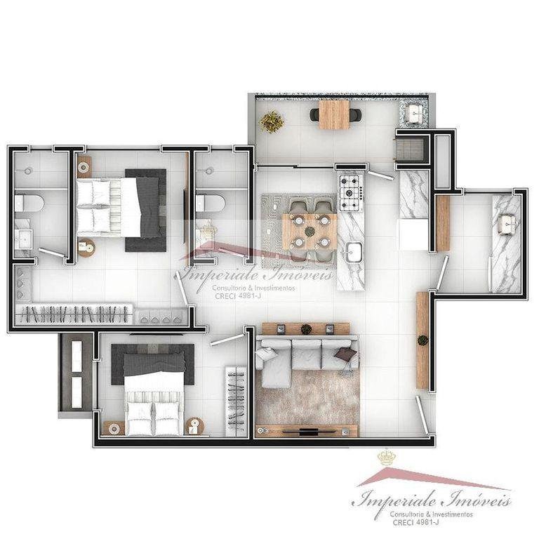 Apartamento à venda em itajaí-sc: 2 quartos, 1 suíte, 2 banh