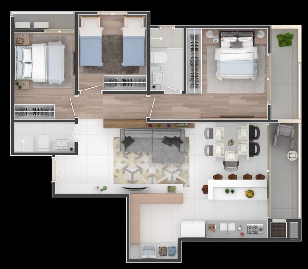 Apartamento de alto padrão à venda em itajaí-sc, 3 quartos, 