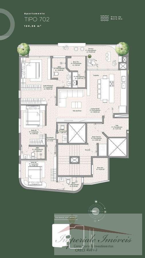 Apartamento à venda em itajaí-sc, bairro fazenda: 3 quartos,