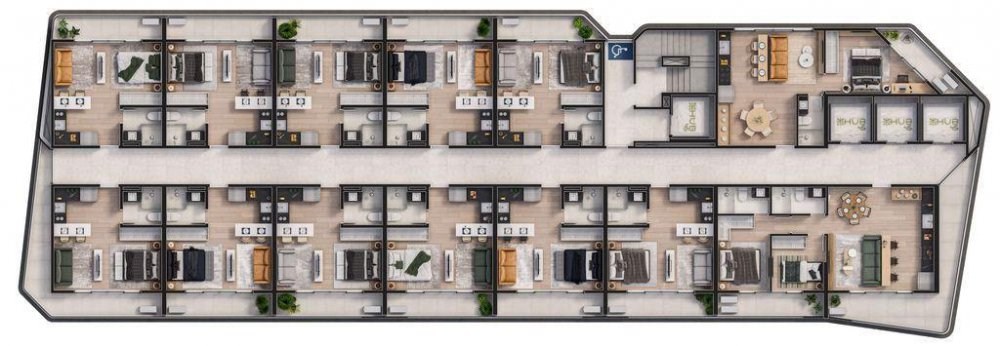 Apartamento à venda no Centro de Itajaí-SC: 2 quartos, 1 suíte, 2 salas, 1 banheiro e 80,94 m² de área.