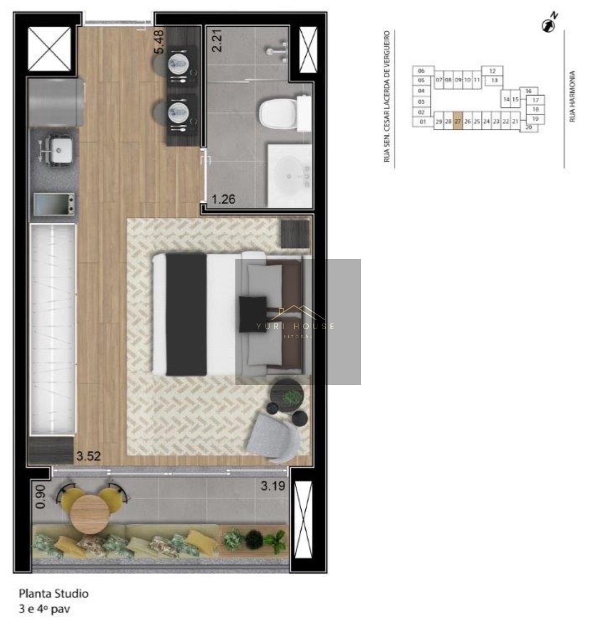 Apartamento, 1 quarto, 25 m² - Foto 45