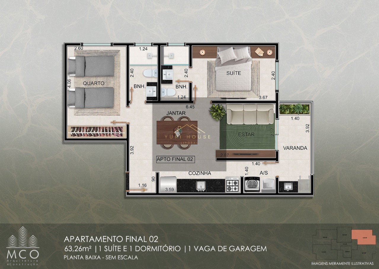 Apartamento, 2 quartos, 63 m² - Foto 7