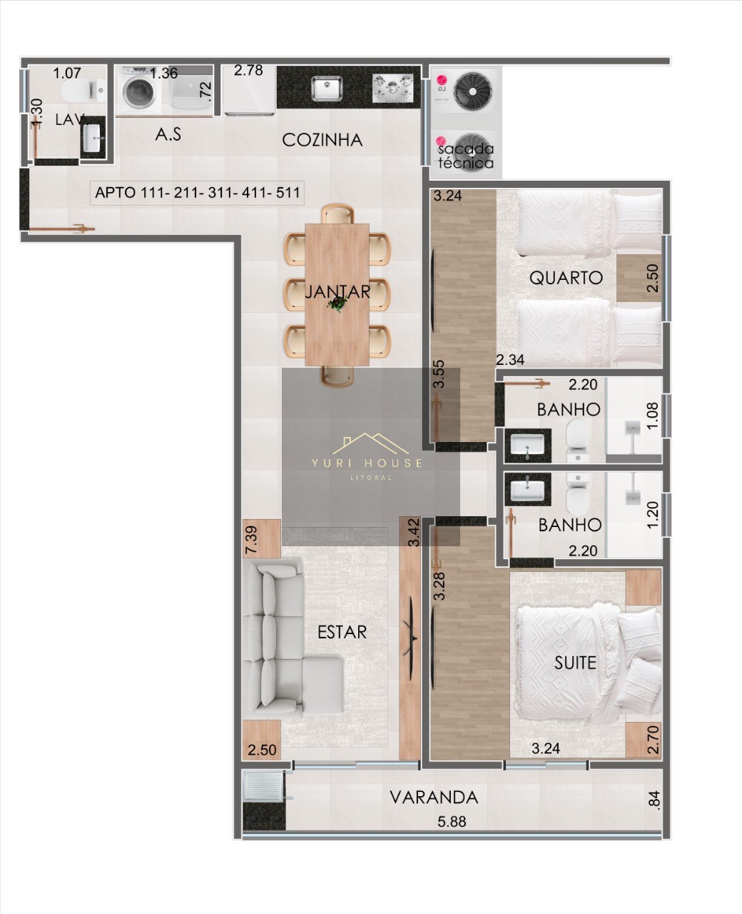 Apartamento, 1 quarto, 35 m² - Foto 29