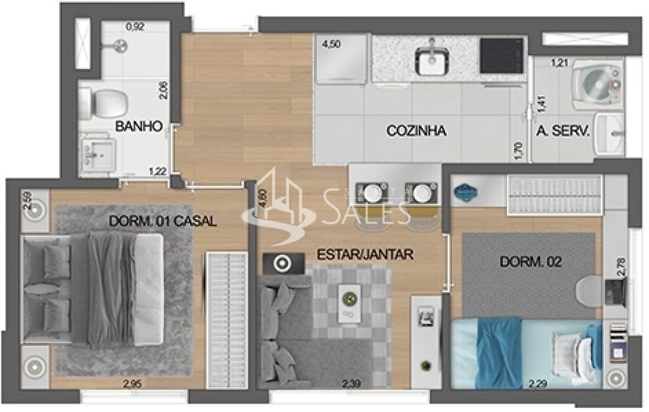 Apartamento, 2 quartos, 38 m² - Foto 26