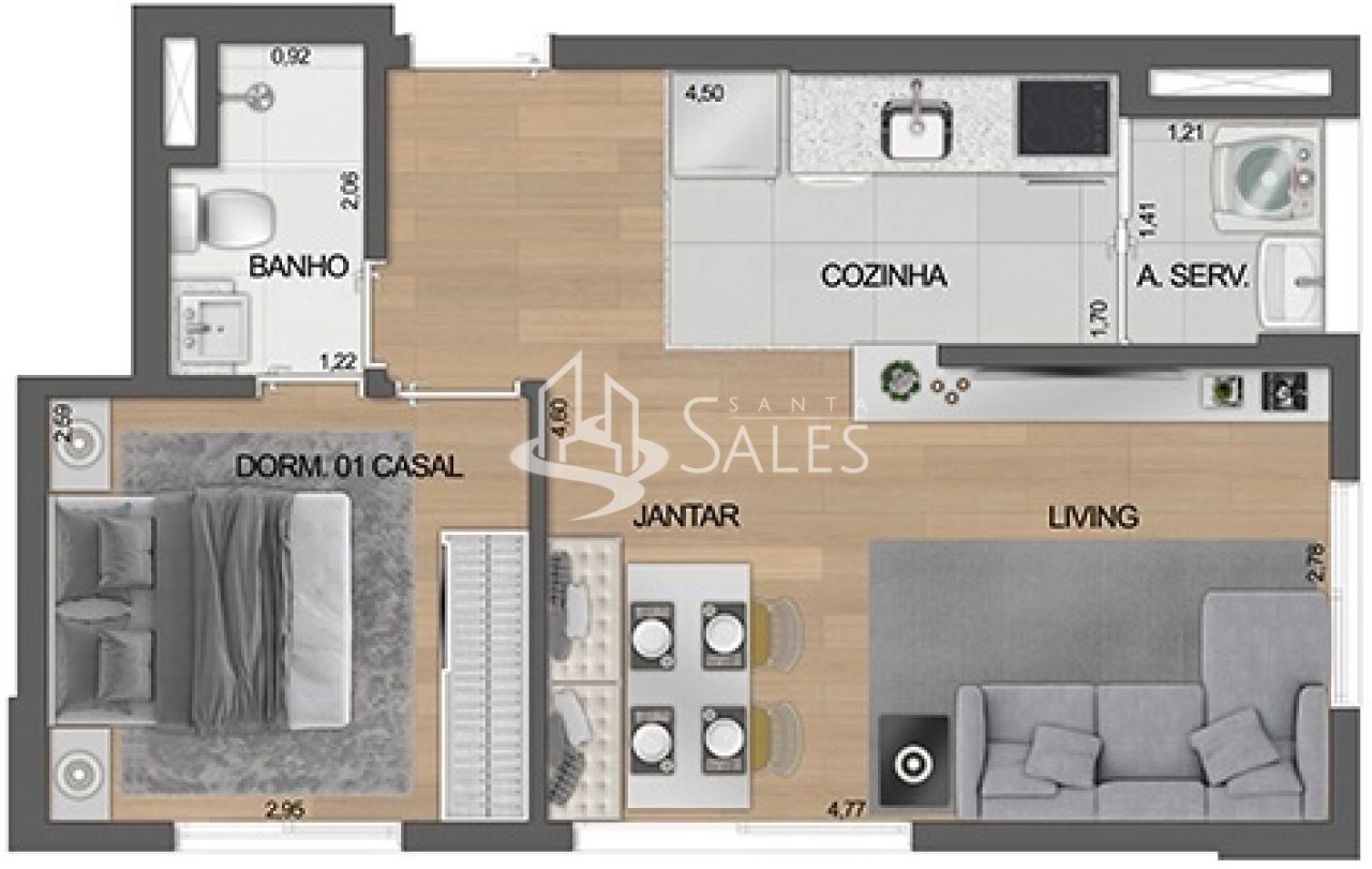 Apartamento, 2 quartos, 38 m² - Foto 25