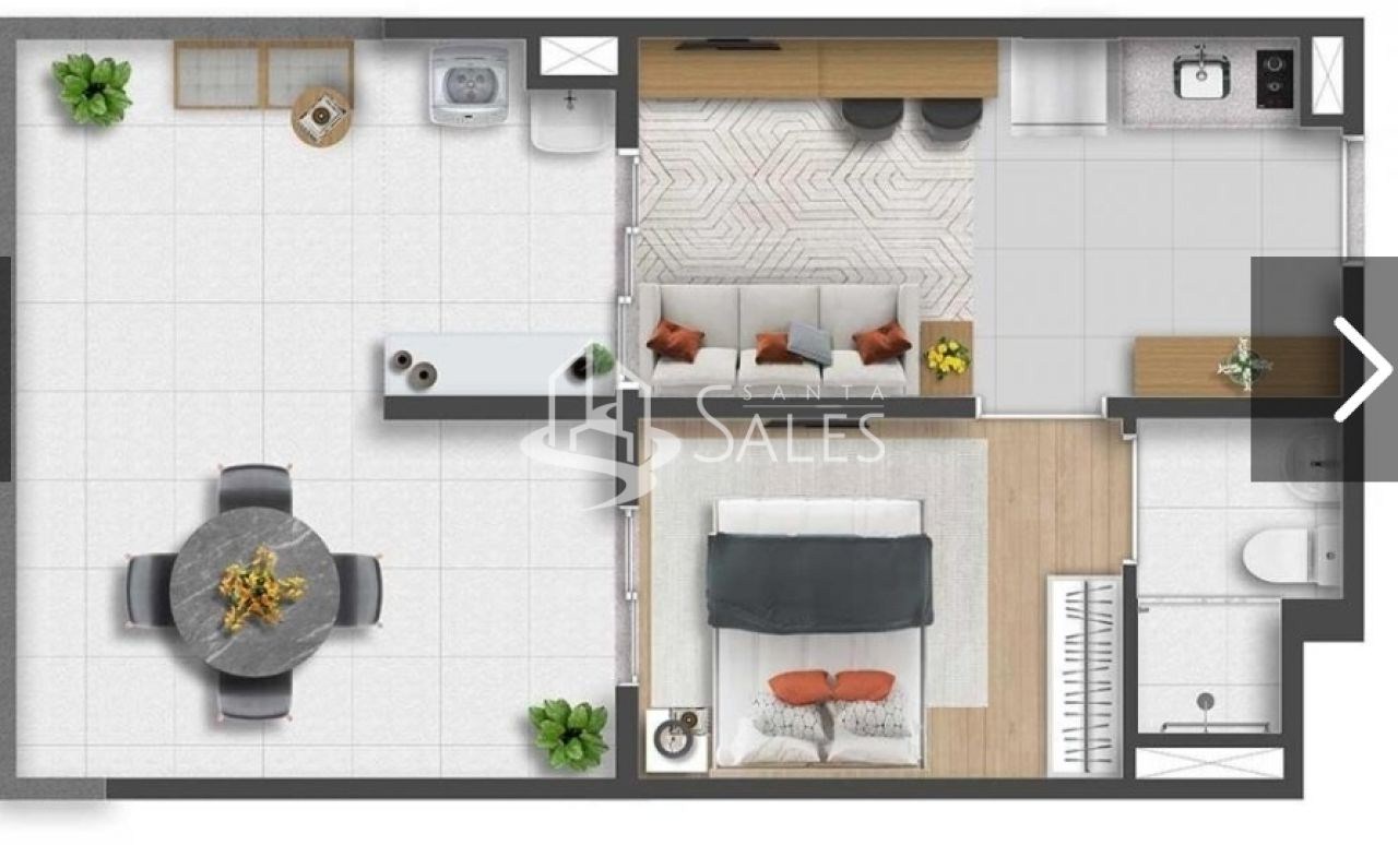 Apartamento, 1 quarto, 50 m² - Foto 11