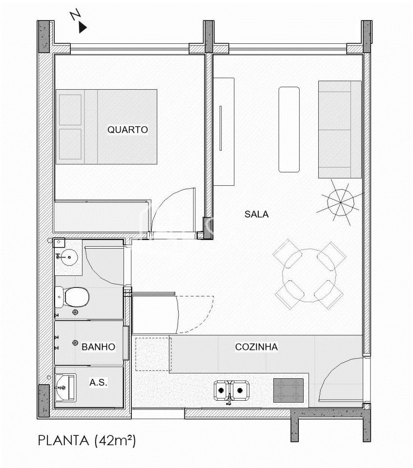 Apartamento, 1 quarto, 42 m² - Foto 5
