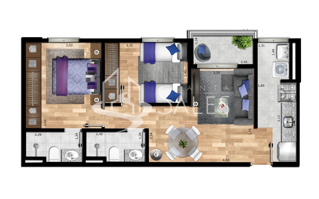 Apartamento, 2 quartos, 55 m² - Foto 22