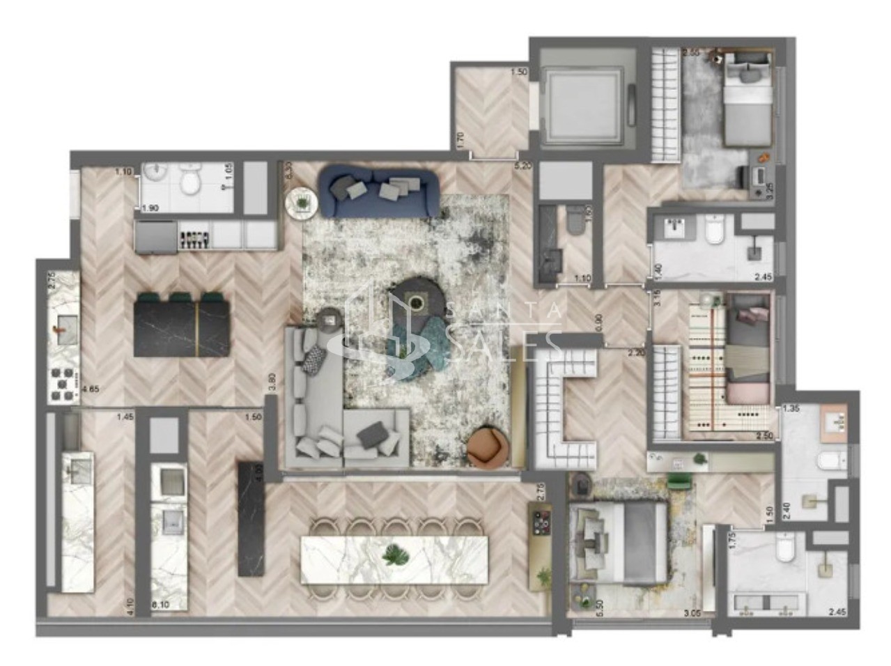 Apartamento, 3 quartos, 158 m² - Foto 14