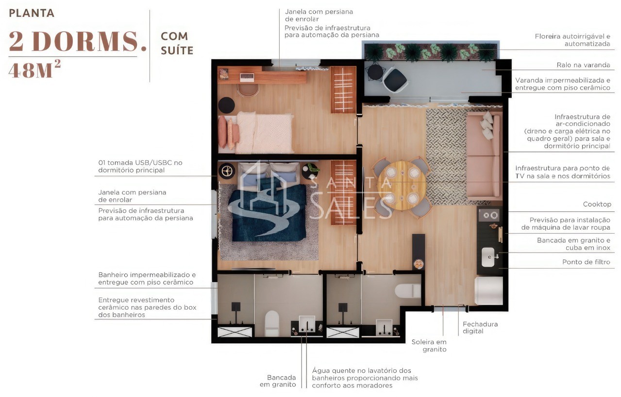 Apartamento, 2 quartos, 48 m² - Foto 15