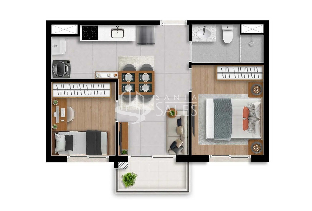 Apartamento, 2 quartos, 38 m² - Foto 9