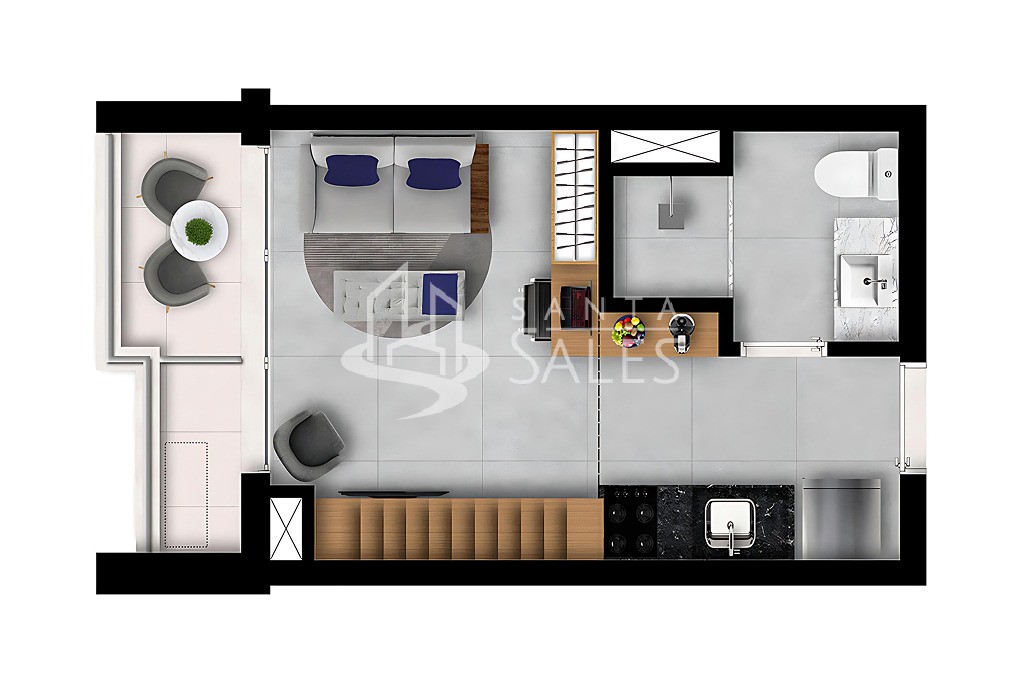 Apartamento, 1 quarto, 23 m² - Foto 14