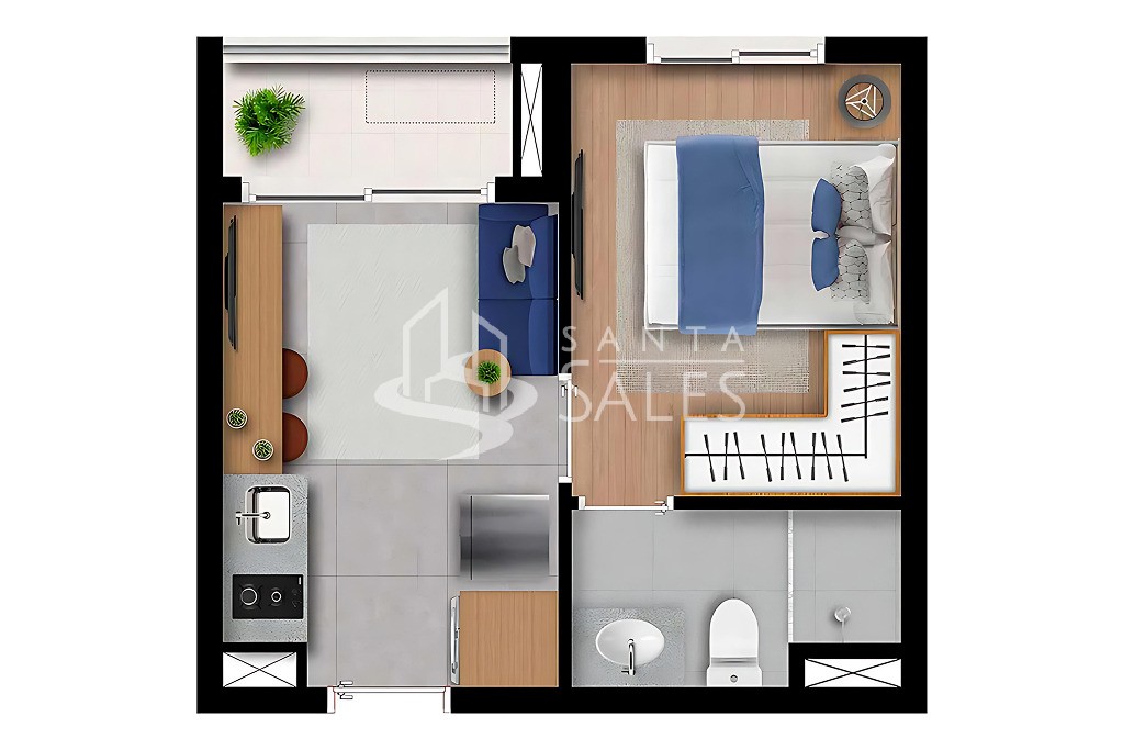 Apartamento, 1 quarto, 25 m² - Foto 10