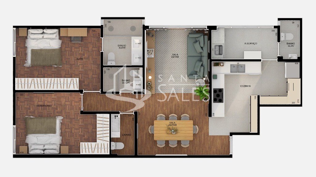 Apartamento, 2 quartos, 100 m² - Foto 3