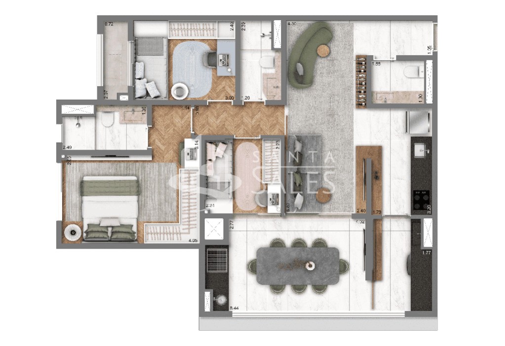 Apartamento à venda com 3 quartos, 87m² - Foto 16