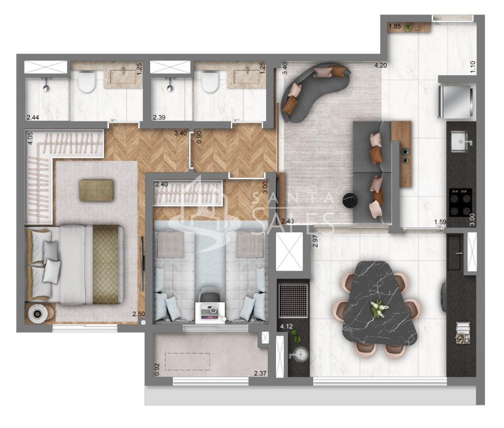 Apartamento, 2 quartos, 43 m² - Foto 16