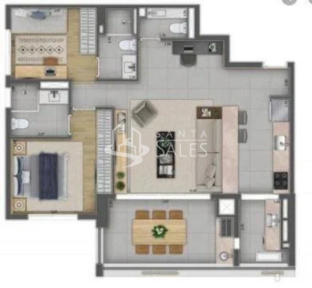 Apartamento, 2 quartos, 86 m² - Foto 59