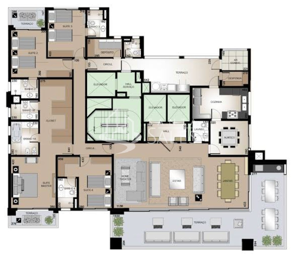 Apartamento, 4 quartos, 344 m² - Foto 44