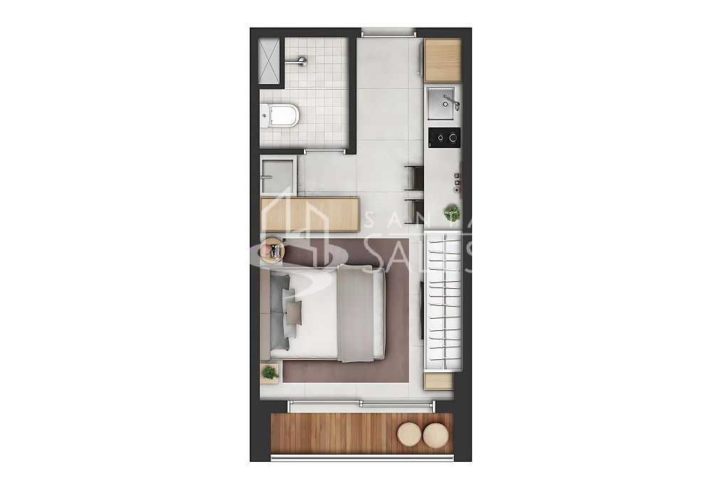 Apartamento, 1 quarto, 22 m² - Foto 10