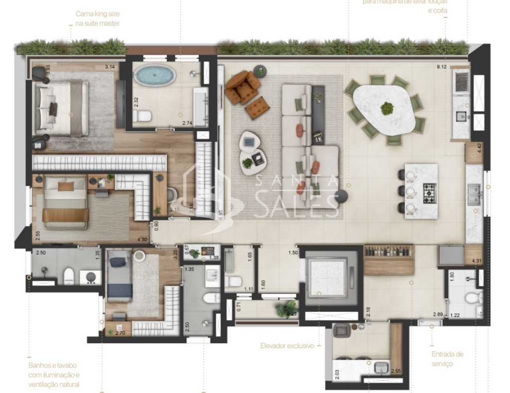 Apartamento, 3 quartos, 166 m² - Foto 23