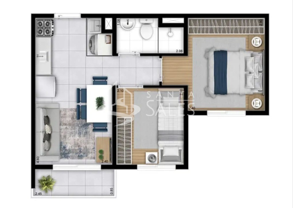 Apartamento, 2 quartos, 36 m² - Foto 18